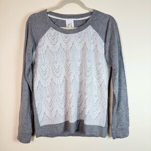 4/$25 Alfani Intimates Womens Gray White Lace Top sz XS Soft Casual Front Panel